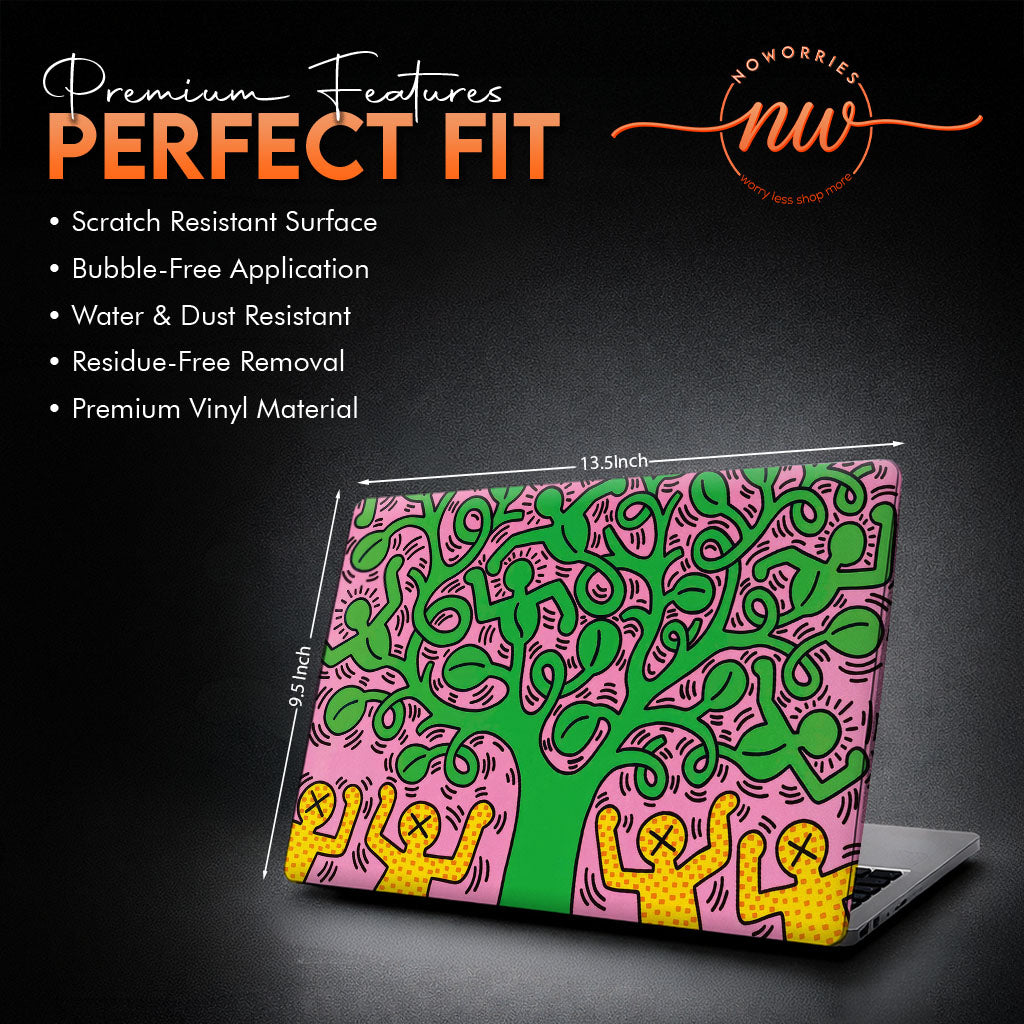 Abstract Tree Pop Art Pink Laptop Skin
