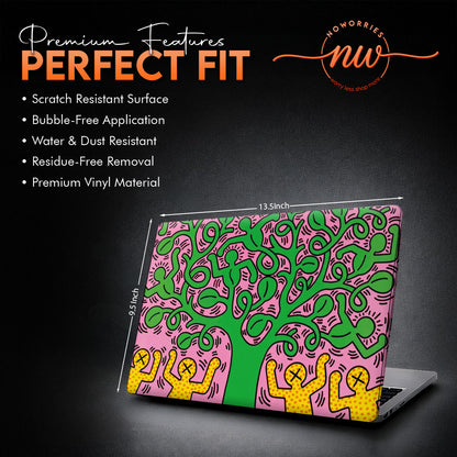Abstract Tree Pop Art Pink Laptop Skin