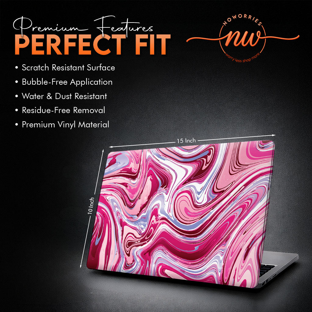 Retro Marble Swirl Artistic Laptop Skin