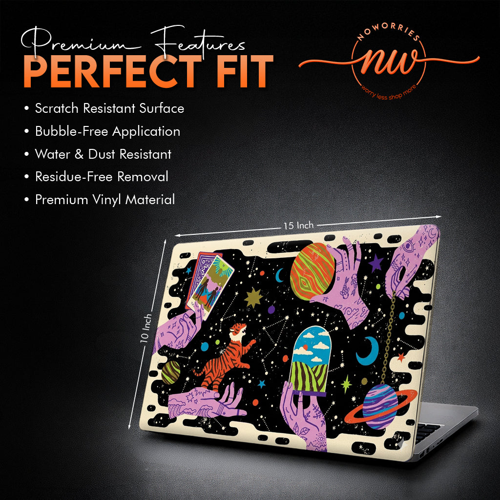 Cosmic Tarot Psychedelic Space Laptop Skin