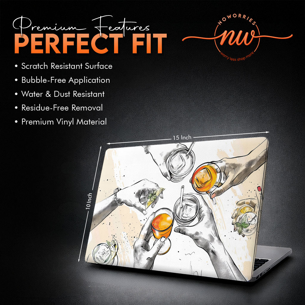 Summer Toast Watercolor Illustration Laptop Skin