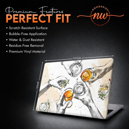 Summer Toast Watercolor Illustration Laptop Skin