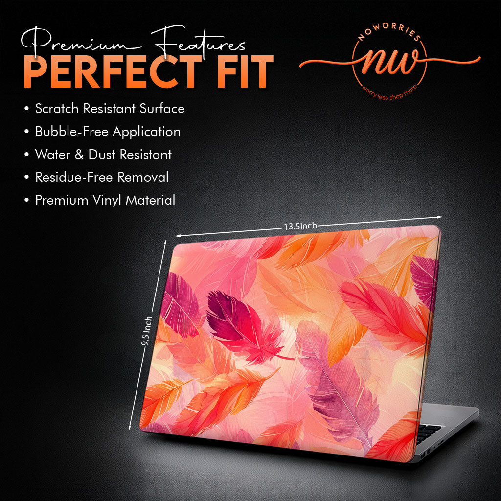 Boho Feathers Aesthetic Laptop Skin