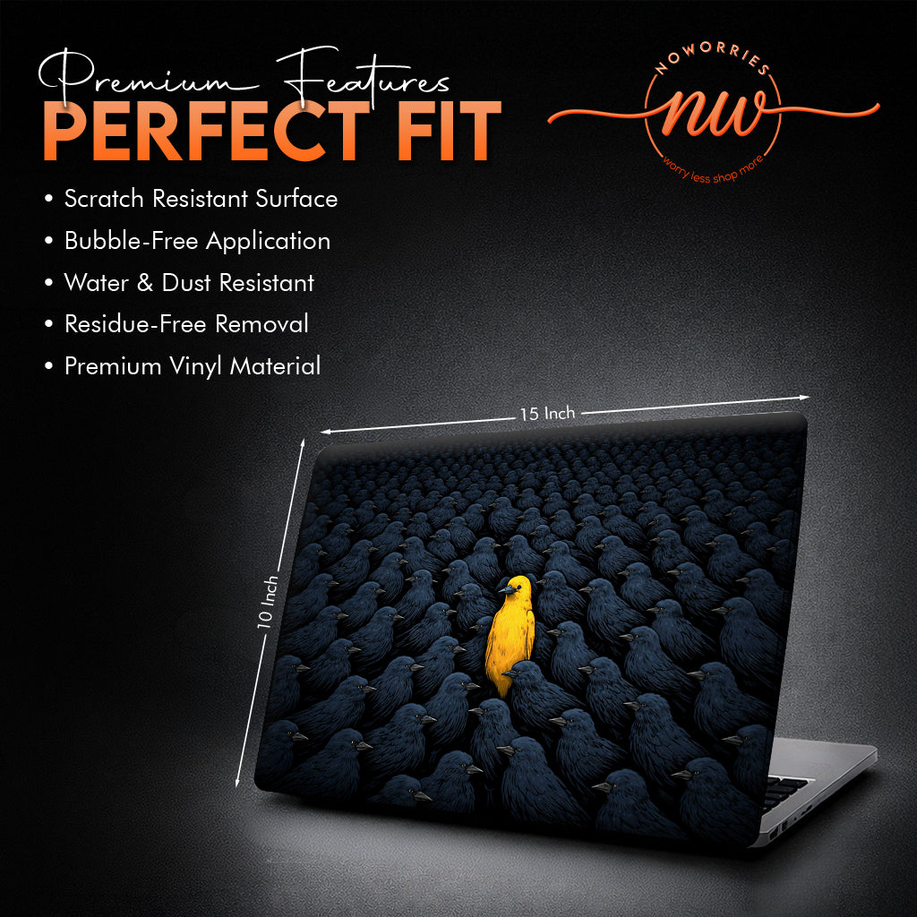 Stand Out Yellow Bird Laptop Skin