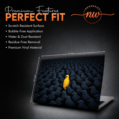 Stand Out Yellow Bird Laptop Skin