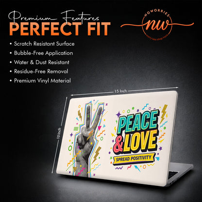 Peace & Love Retro Pop Laptop Skin
