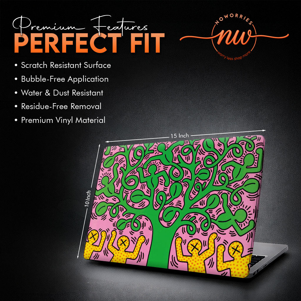 Abstract Tree Pop Art Pink Laptop Skin