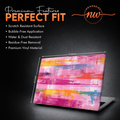 Neon Canvas Watercolor Splatter Aesthetic Laptop Skin