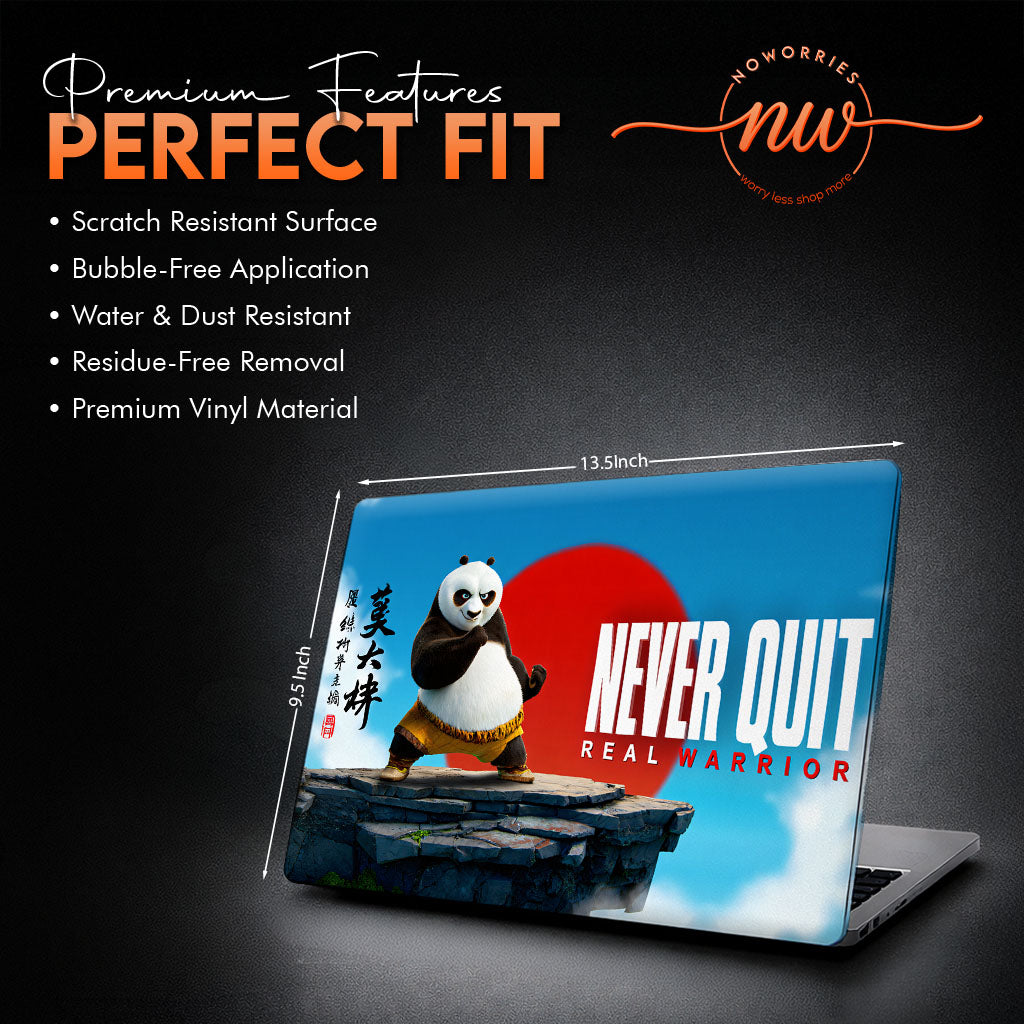 Real Warrior Kung Fu Panda Aesthetic Graphic Laptop Skin