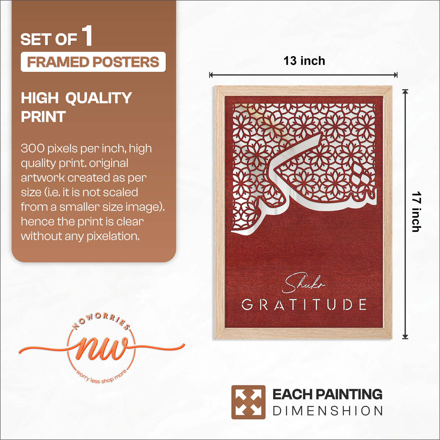 Shukr Gratitude Wall Art