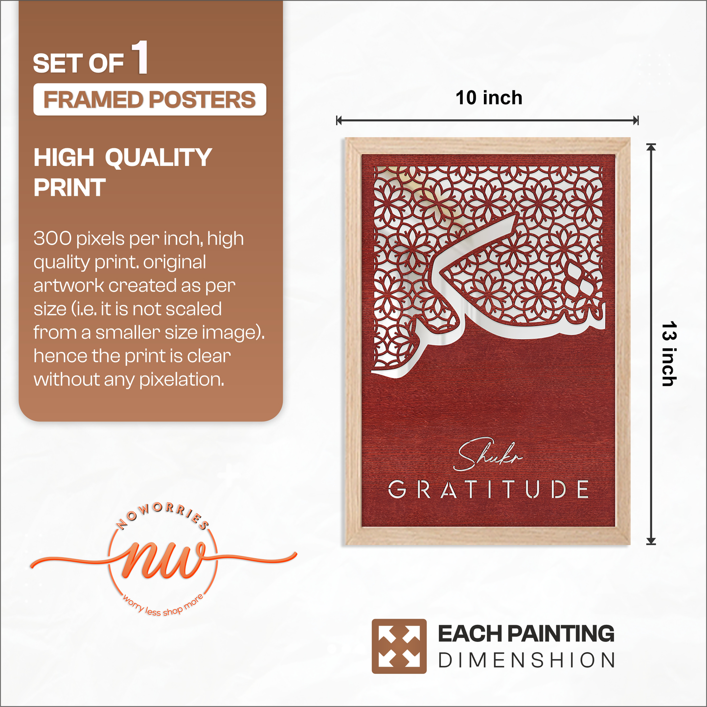 Shukr Gratitude Wall Art