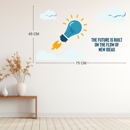 Future Ideas Rocket Lightbulb Wall Sticker