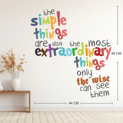 Colorful Simple Things Quote Wall Sticker