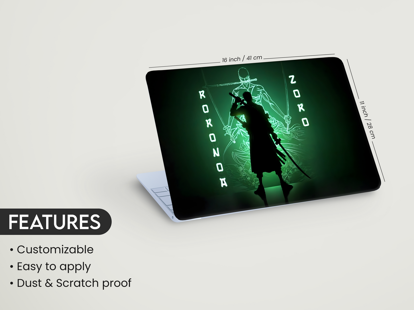 One Piece Zoro Laptop Skin