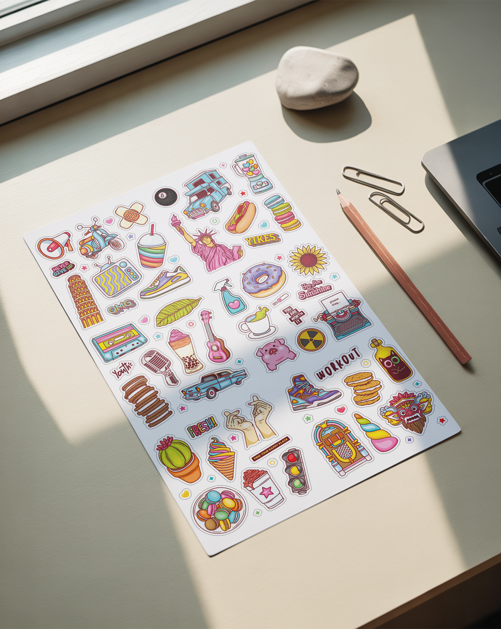 Retro Pop Icon Wall Stickers