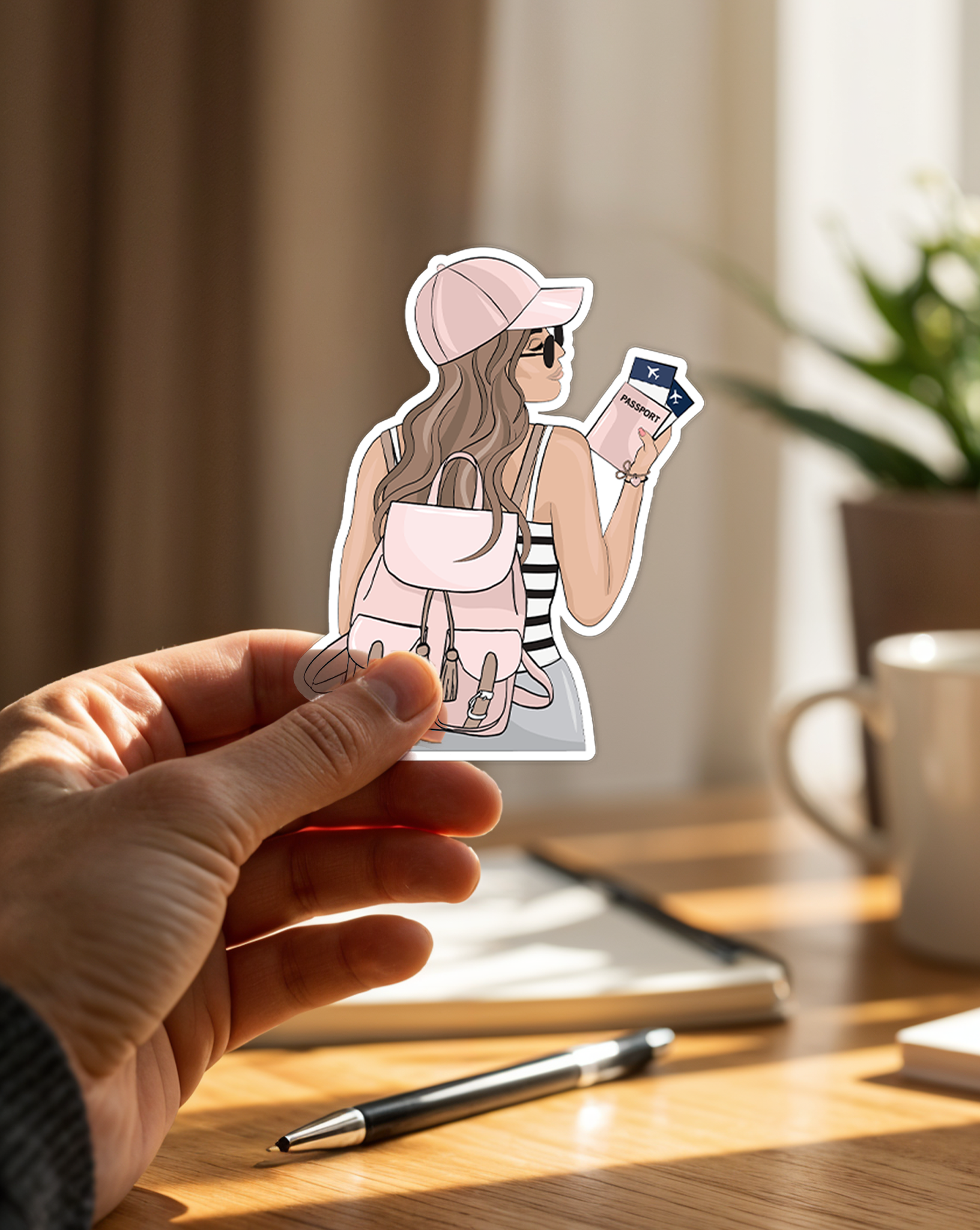 Travel Girl Aesthetic Sticker