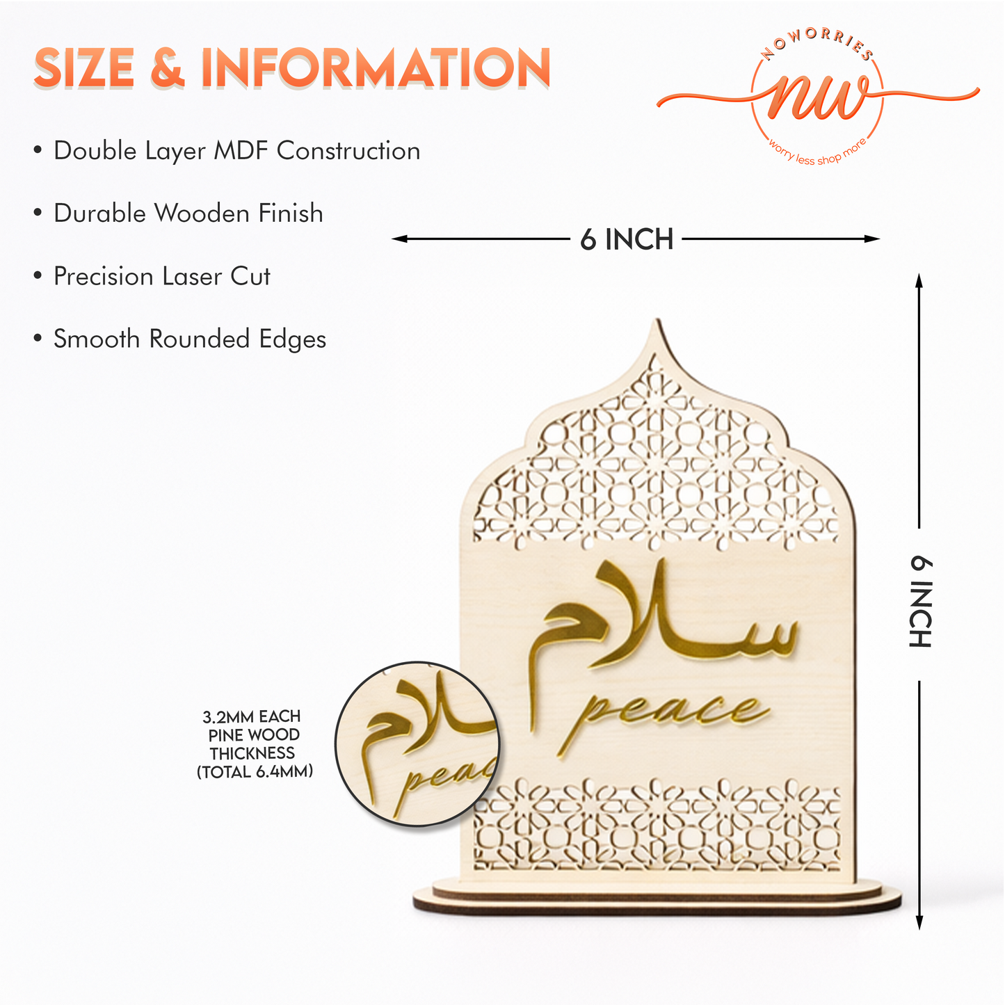 Salam Peace Islamic Quote Stand