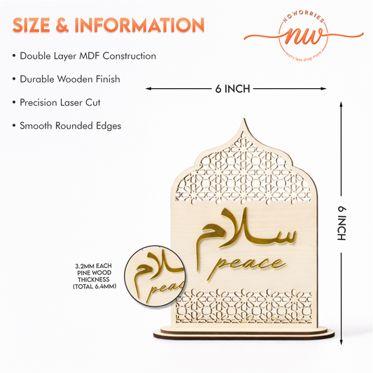 Salam Peace Islamic Quote Stand
