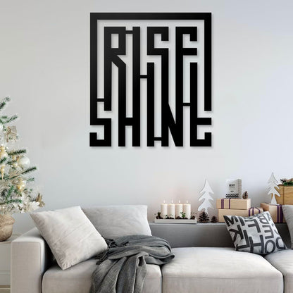 Rise & Shine Pinewood Wall Art
