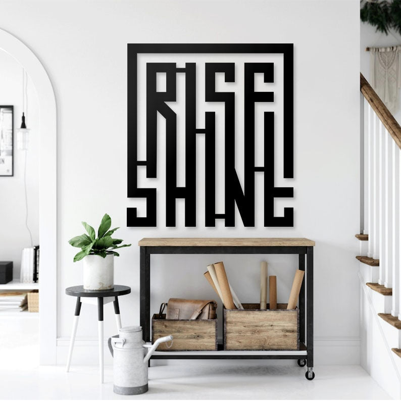 Rise & Shine Pinewood Wall Art