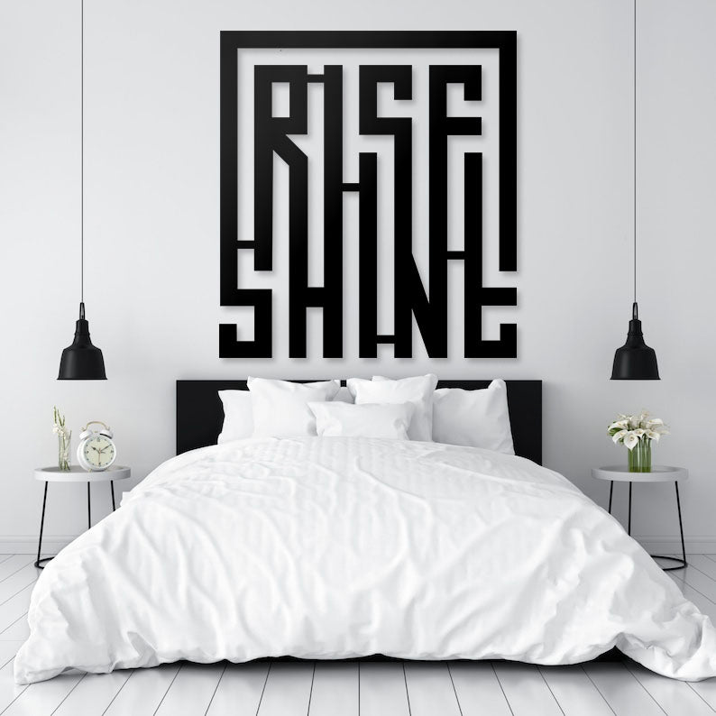 Rise & Shine Pinewood Wall Art
