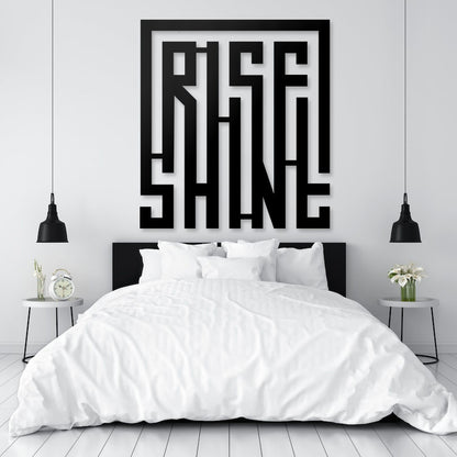 Rise & Shine Pinewood Wall Art