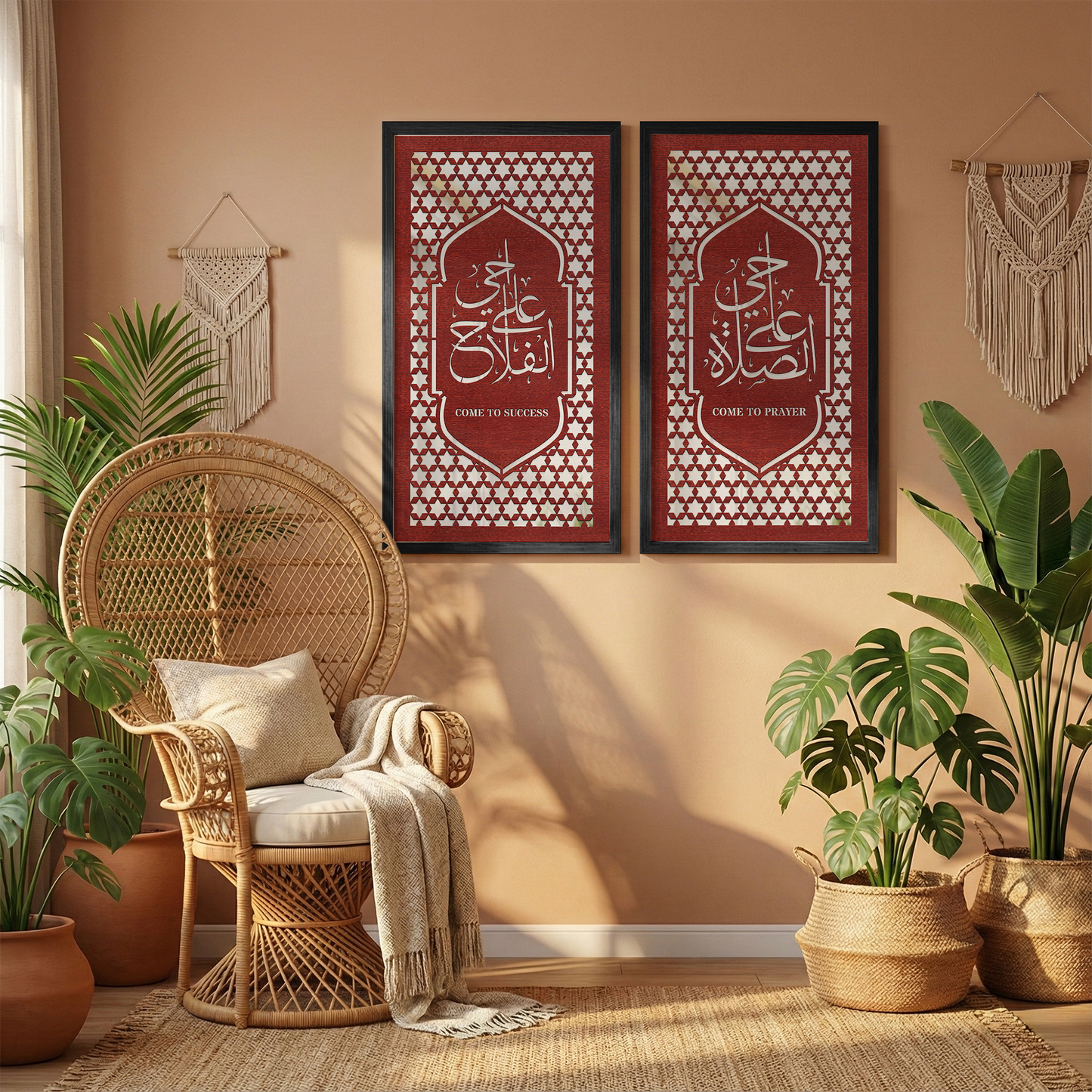 Islamic Prayer & Success Wall Art Set