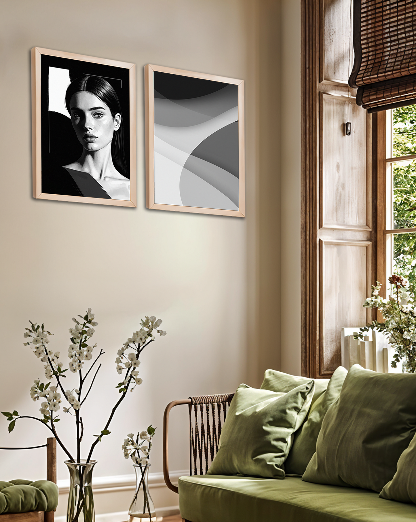 Monochrome Muse – Modern B&W Art Frame Set