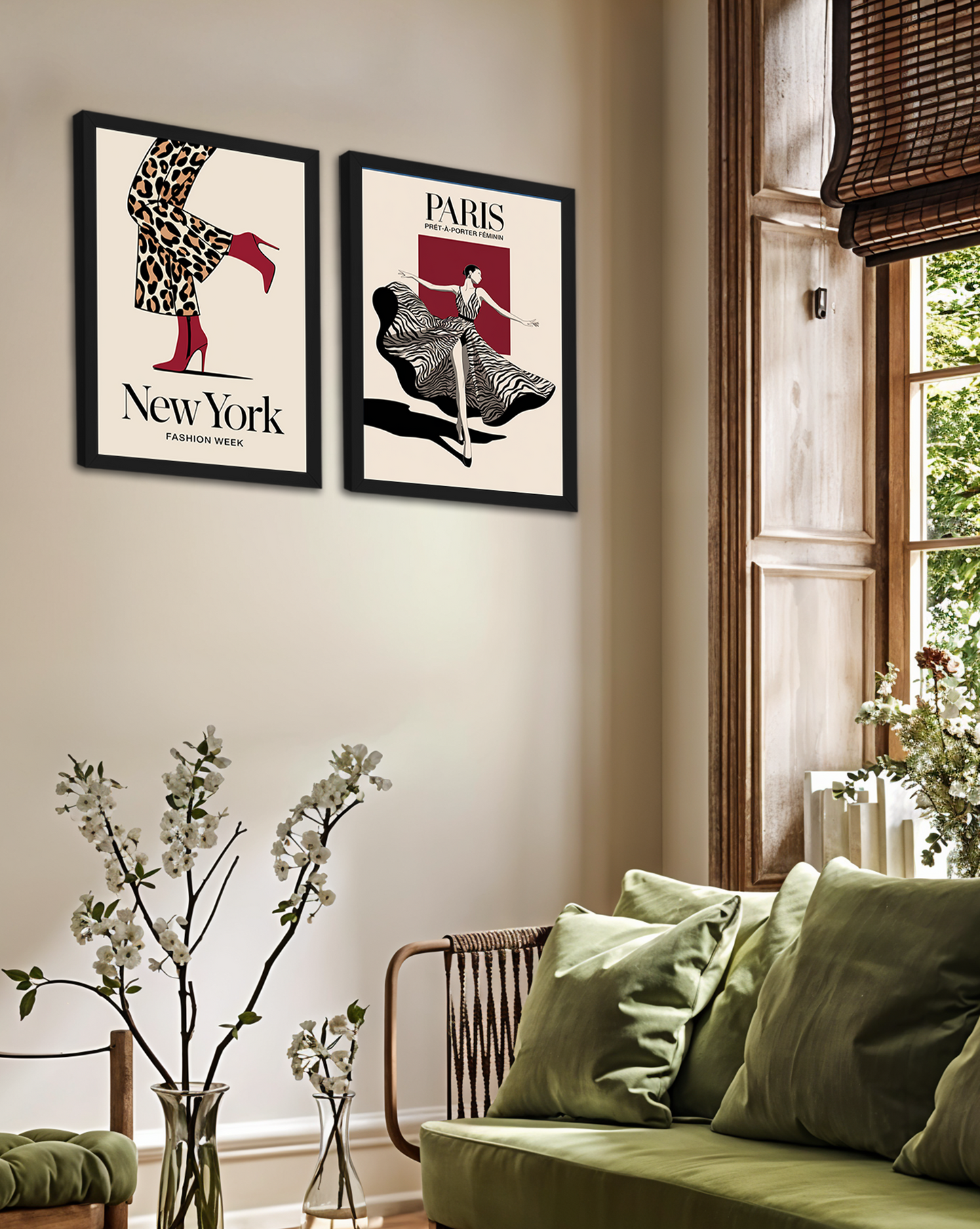 Fashion Capitals – New York & Paris Wall Art Duo