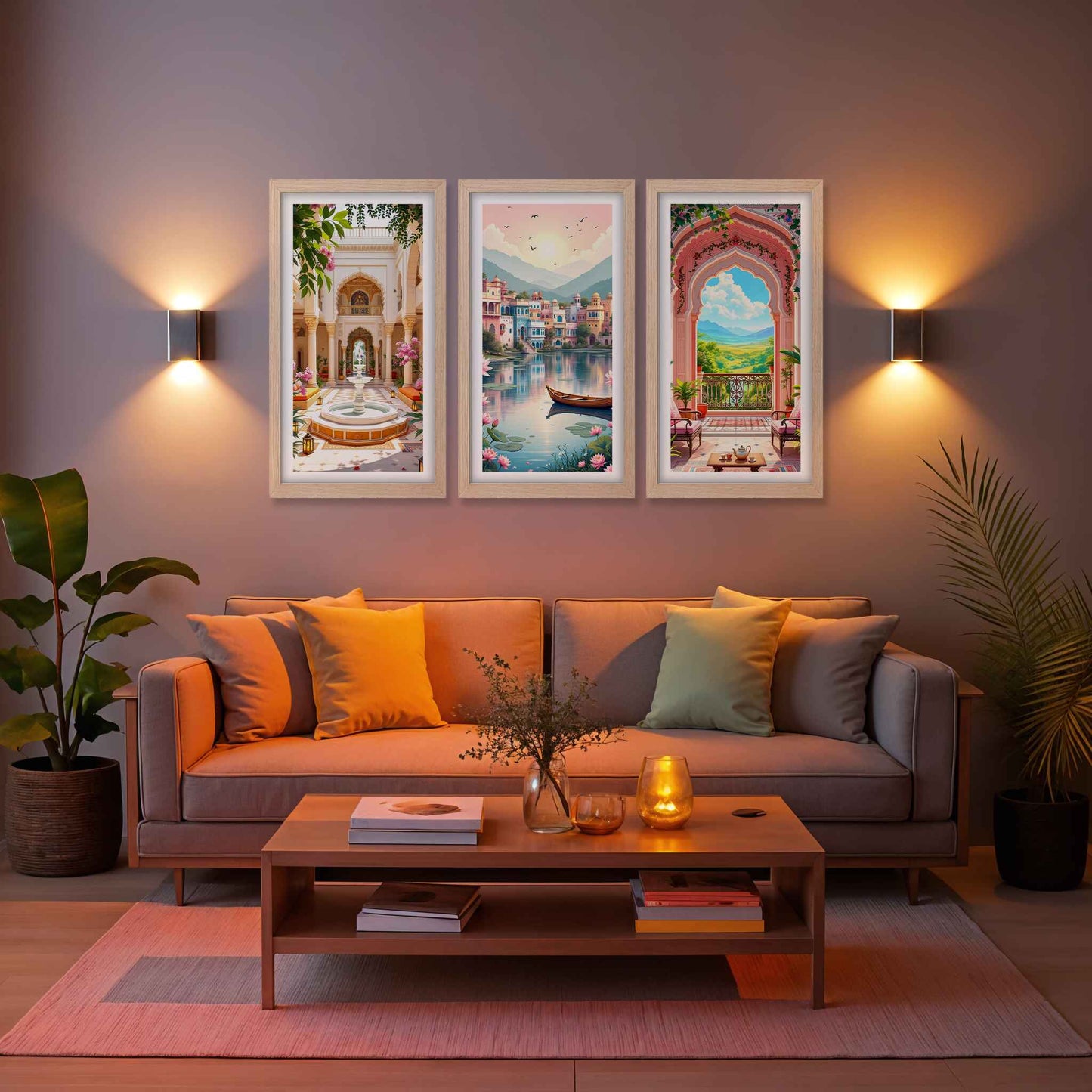 Pastel Oasis Frame Set of 3