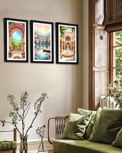 Pastel Oasis Frame Set of 3