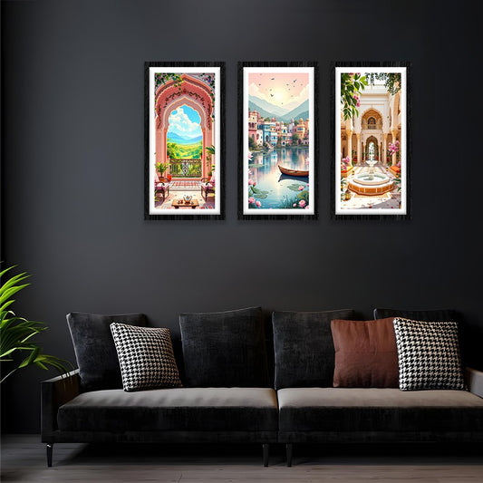 Pastel Oasis Frame Set of 3