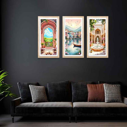 Pastel Oasis Frame Set of 3