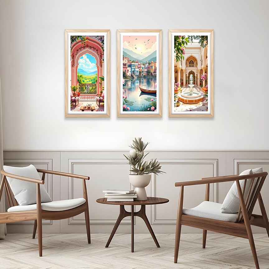 Pastel Oasis Frame Set of 3
