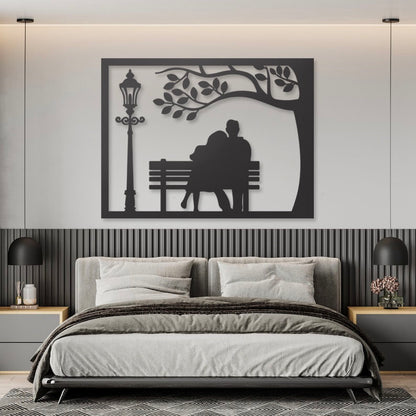 Romantic Couple Silhouette Wall Art