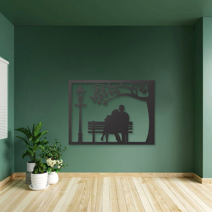 Romantic Couple Silhouette Wall Art
