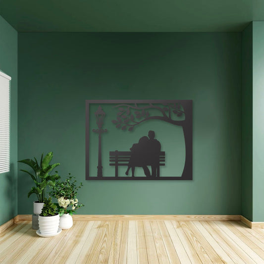 Romantic Couple Silhouette Wall Art