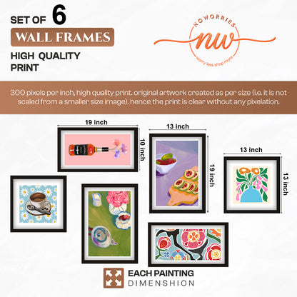 Colorful Lifestyle Wall Set of 6