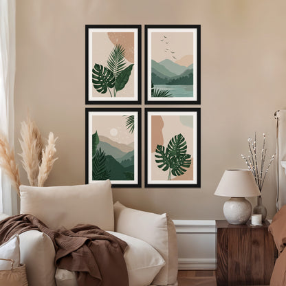 Botanical Mountain Wall Frame Set