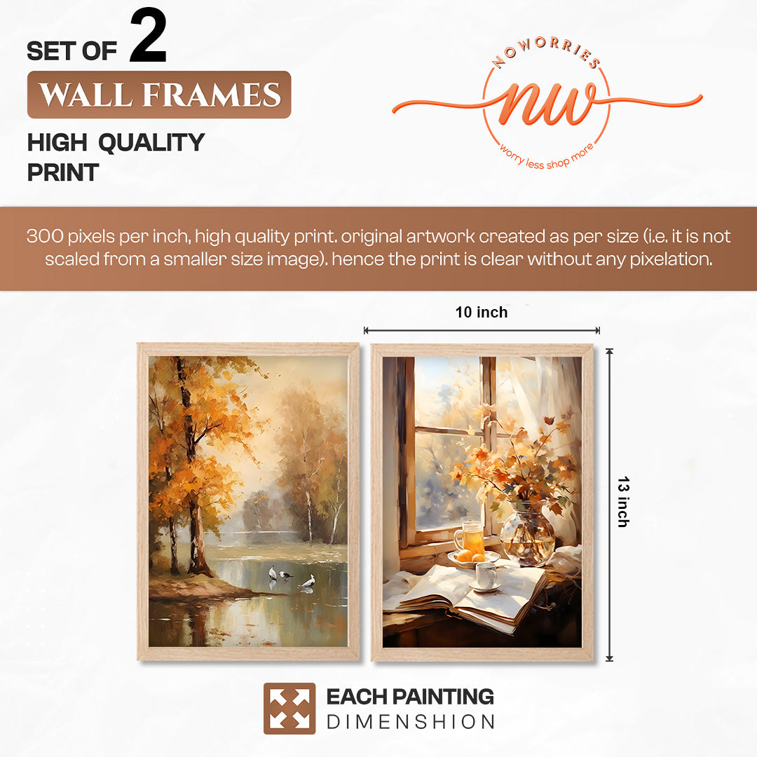 Autumn Landscape Wall Art Set of 2