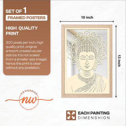 Buddha Pinewood Laser Wall Art
