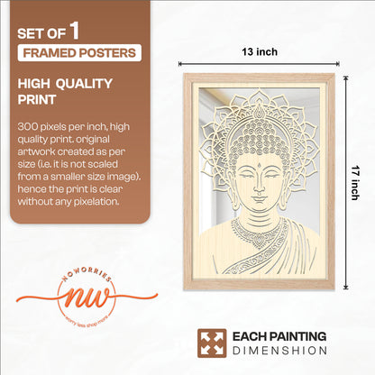 Buddha Pinewood Laser Wall Art