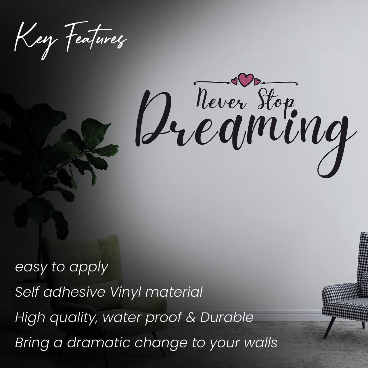 Never Stop Dreaming Wall Sticker