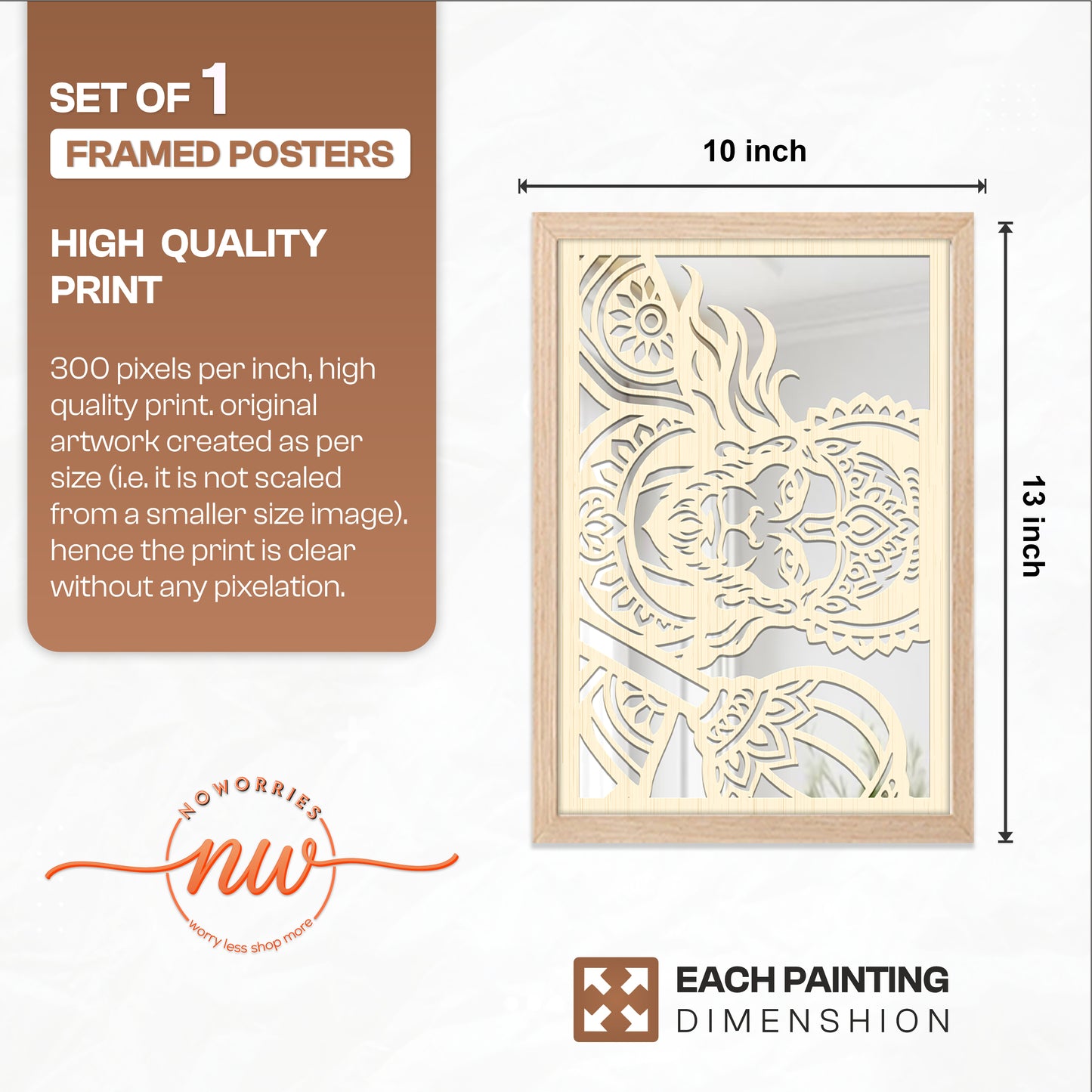 Hanuman Ji Pinewood Laser Wall Art