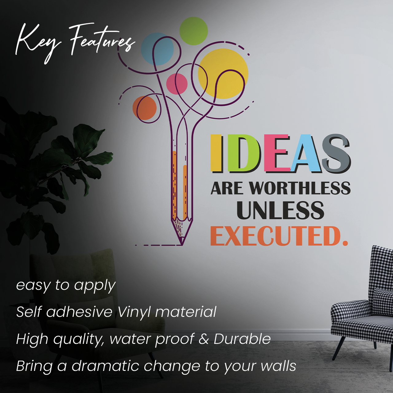Ideas Executed Wall Sticker