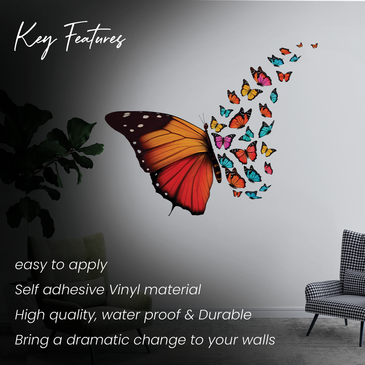 Butterfly Splash Wall Sticker