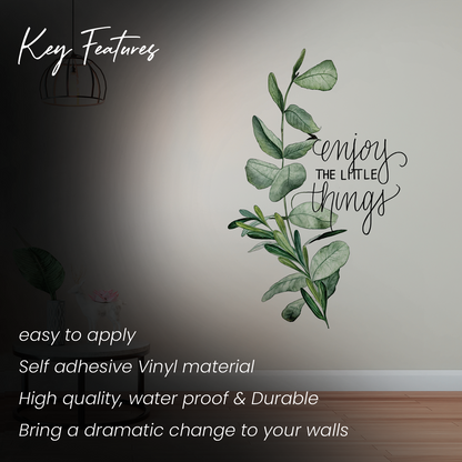 Enjoy Little Things Leaf Wall Sticker