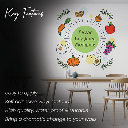 Savor Life Food Wall Sticker