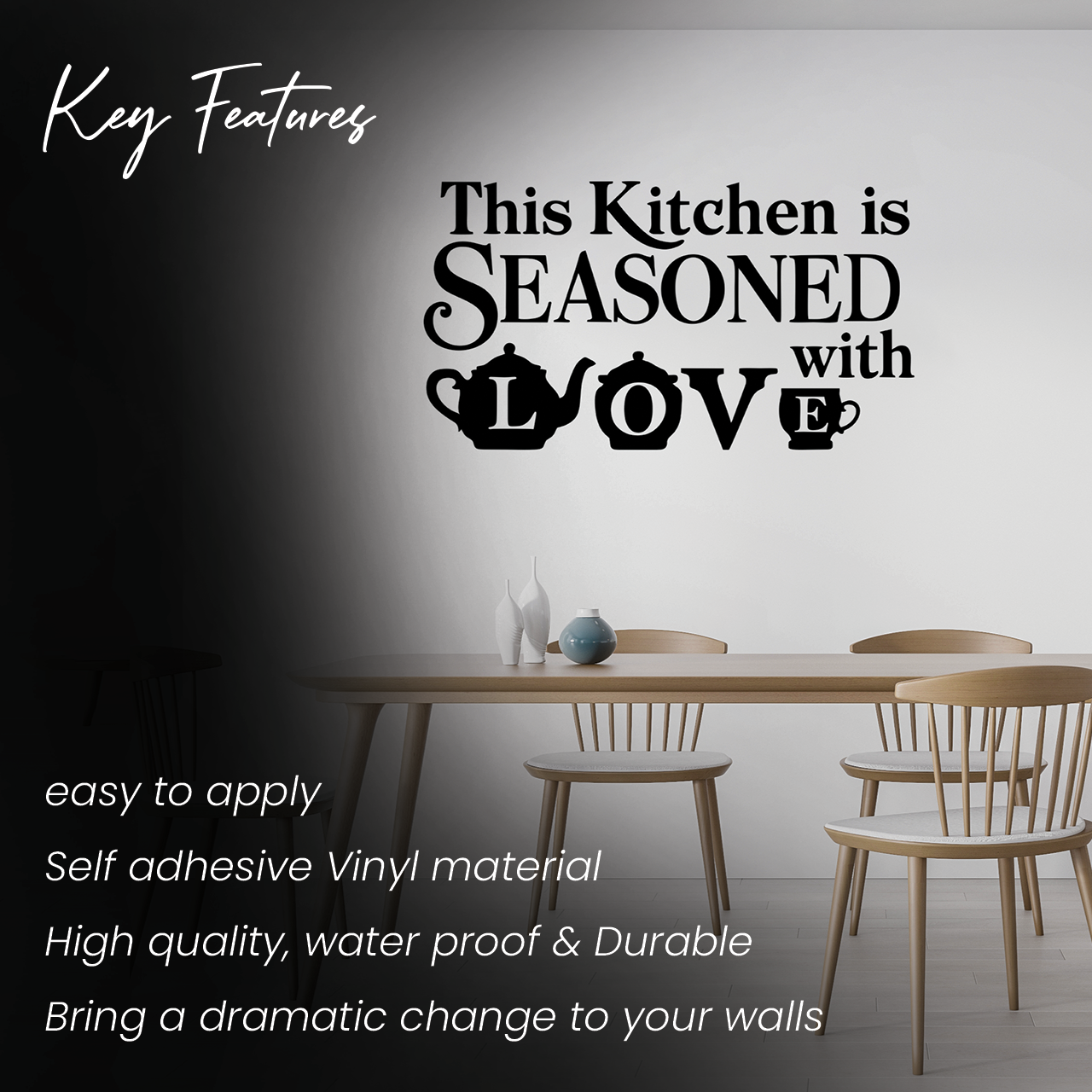 Kitchen Love Quote Wall Sticker