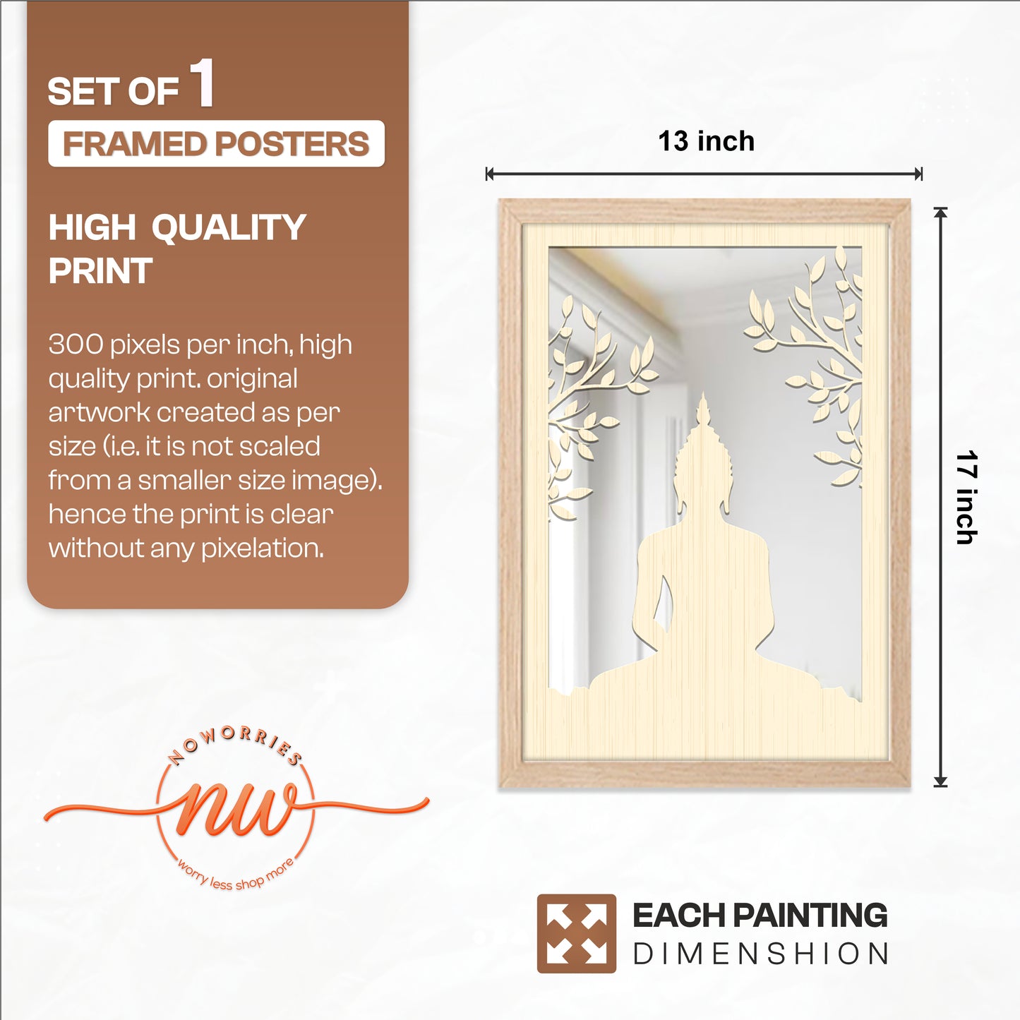 Buddha Meditation Pinewood Wall Art